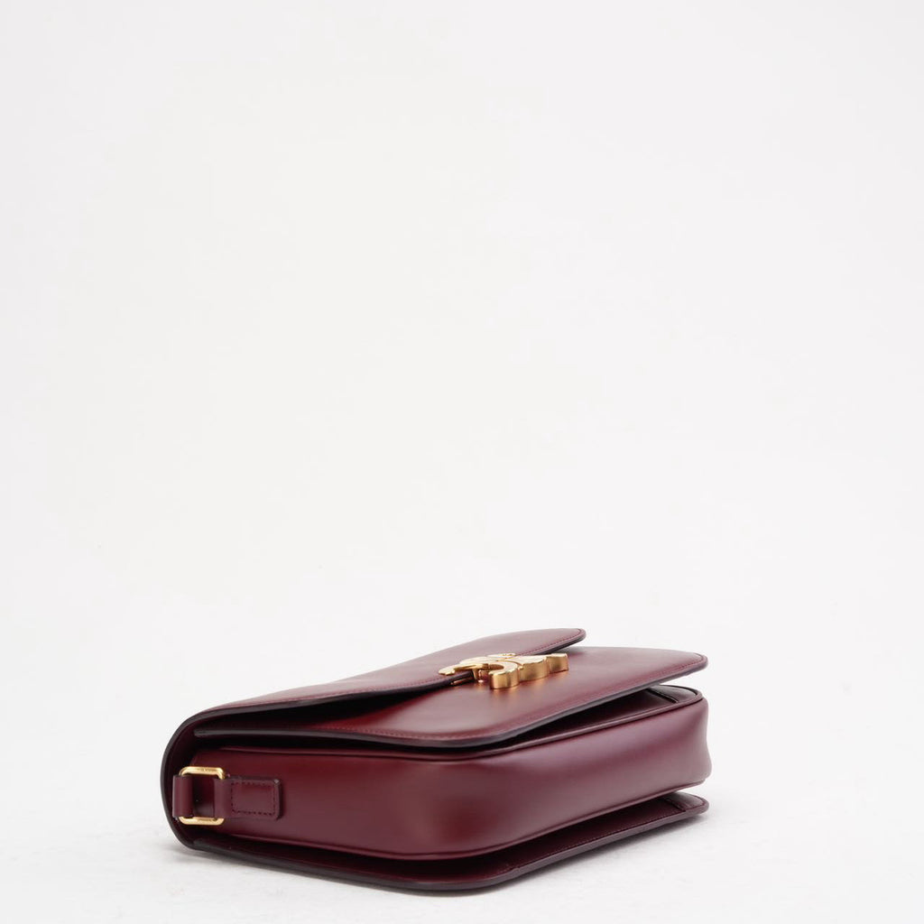 Celine Burgundy Triomphe Crossbody Small Calfskin 2019