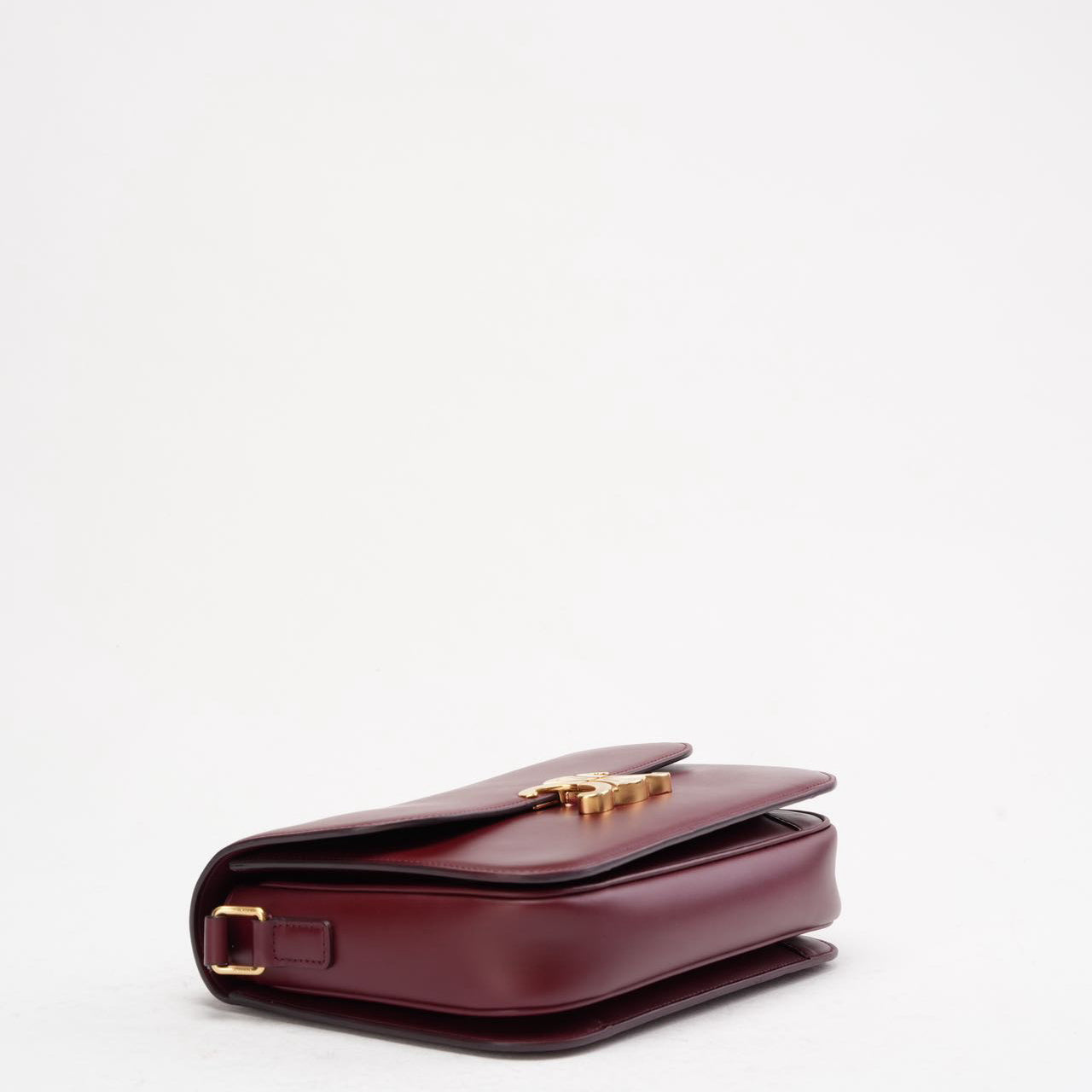Celine Burgundy Triomphe Crossbody Small Calfskin 2019