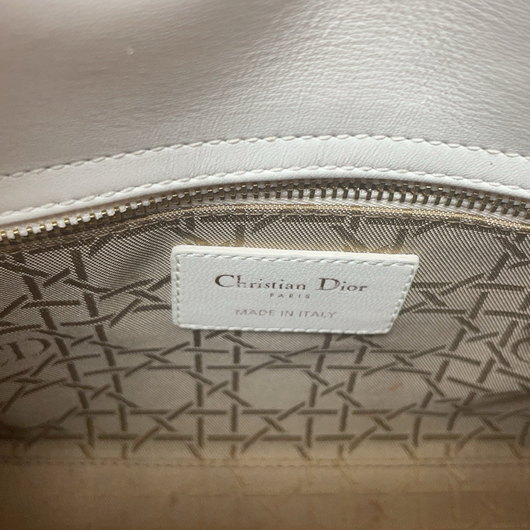 Dior White Small Lady Dior My ABCDior Bag 2022