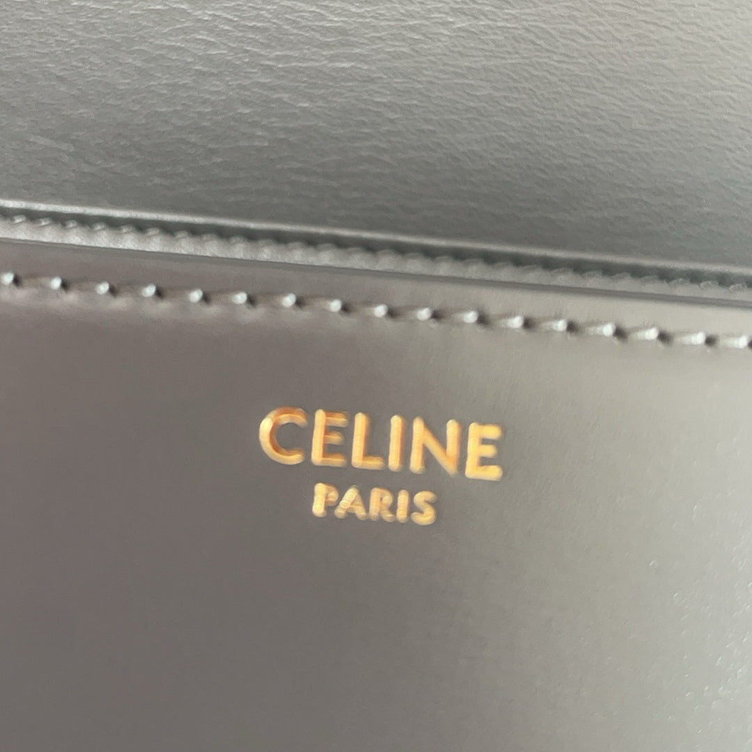 Celine Gray Triomphe Crossbody Small Calfskin 2019
