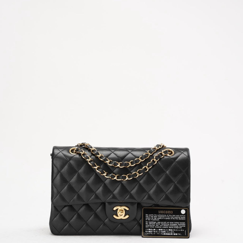 Chanel Black Classic Medium Double Flap Bag Lambskin 2014 Teil 1 (Copy)