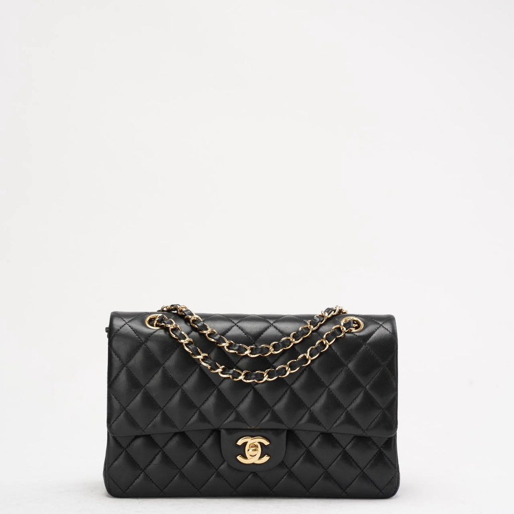 Chanel Black Classic Medium Double Flap Bag Lambskin 2014 Teil 1 (Copy) (Copy)