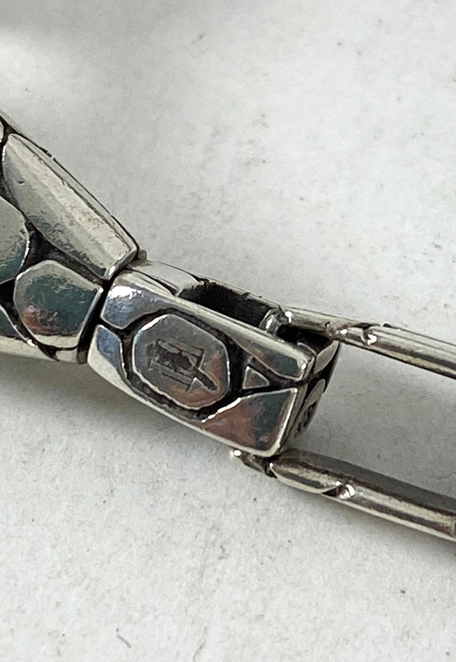 John Hardy Vintage Sterling Silver Box Chain Necklace