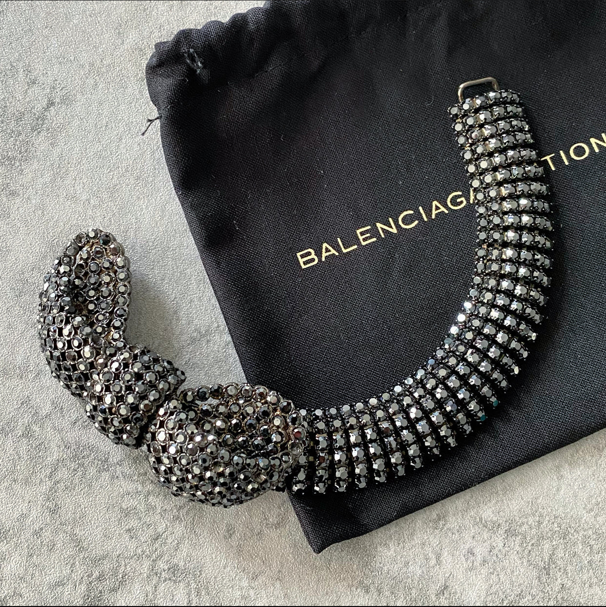 Balenciaga Editions Winter 1967 Rhinestone Bow Bracelet
