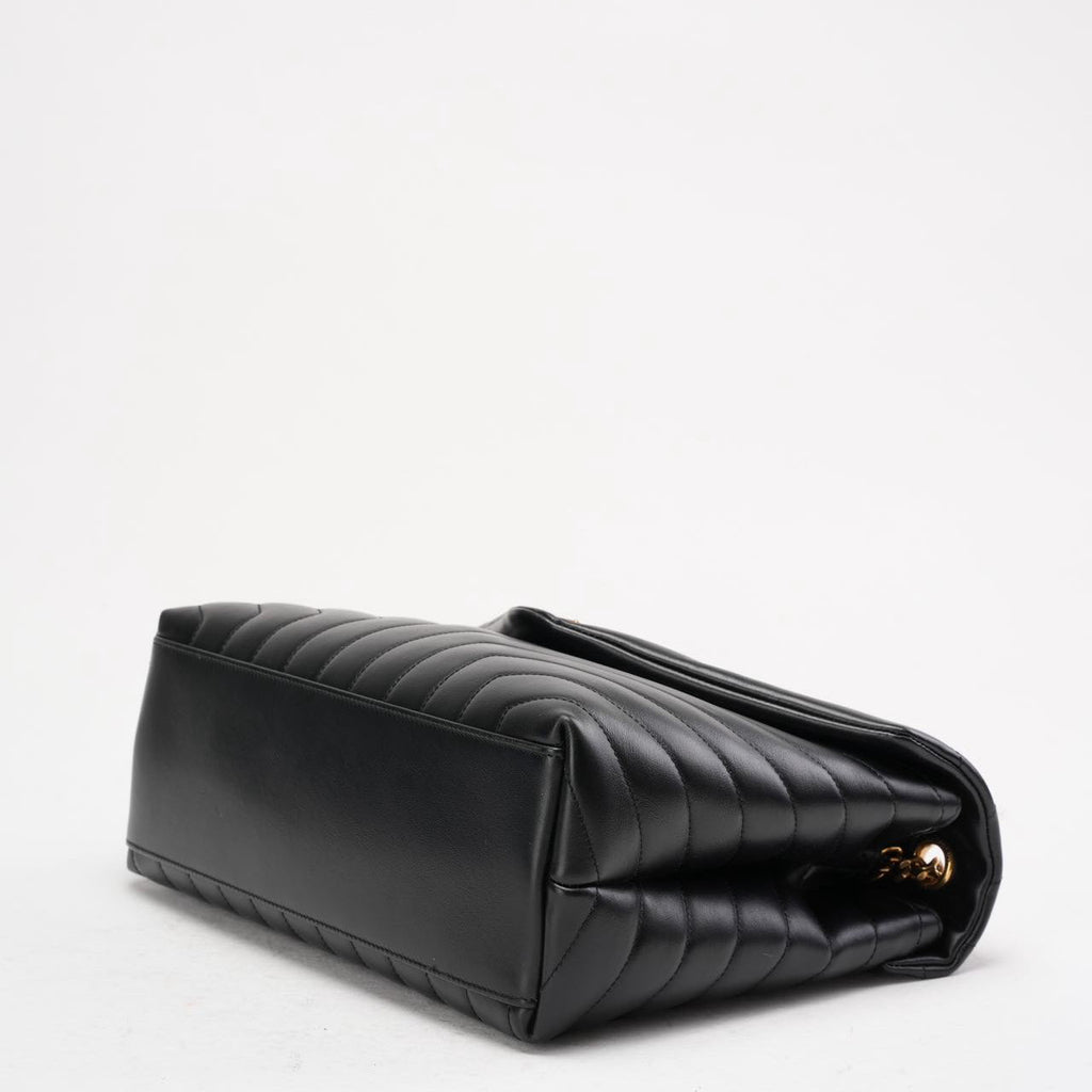 Saint Laurent Black Loulou Medium Shoulder Bag
