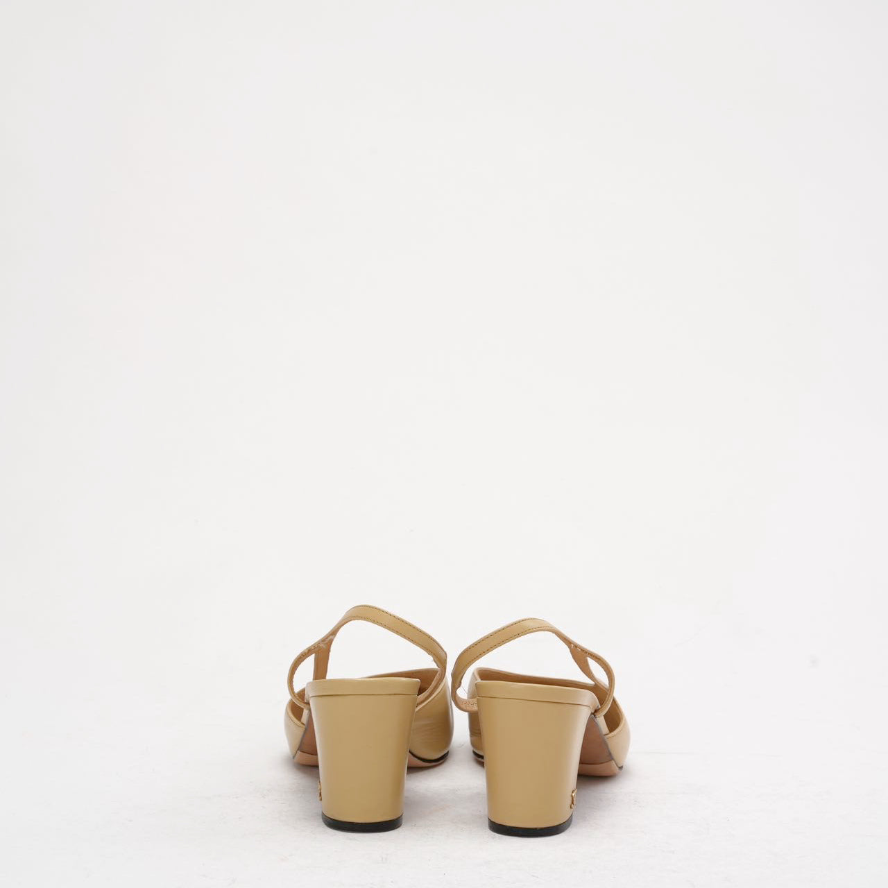 Chanel Black / Beige Cap Toe Slingback 38C