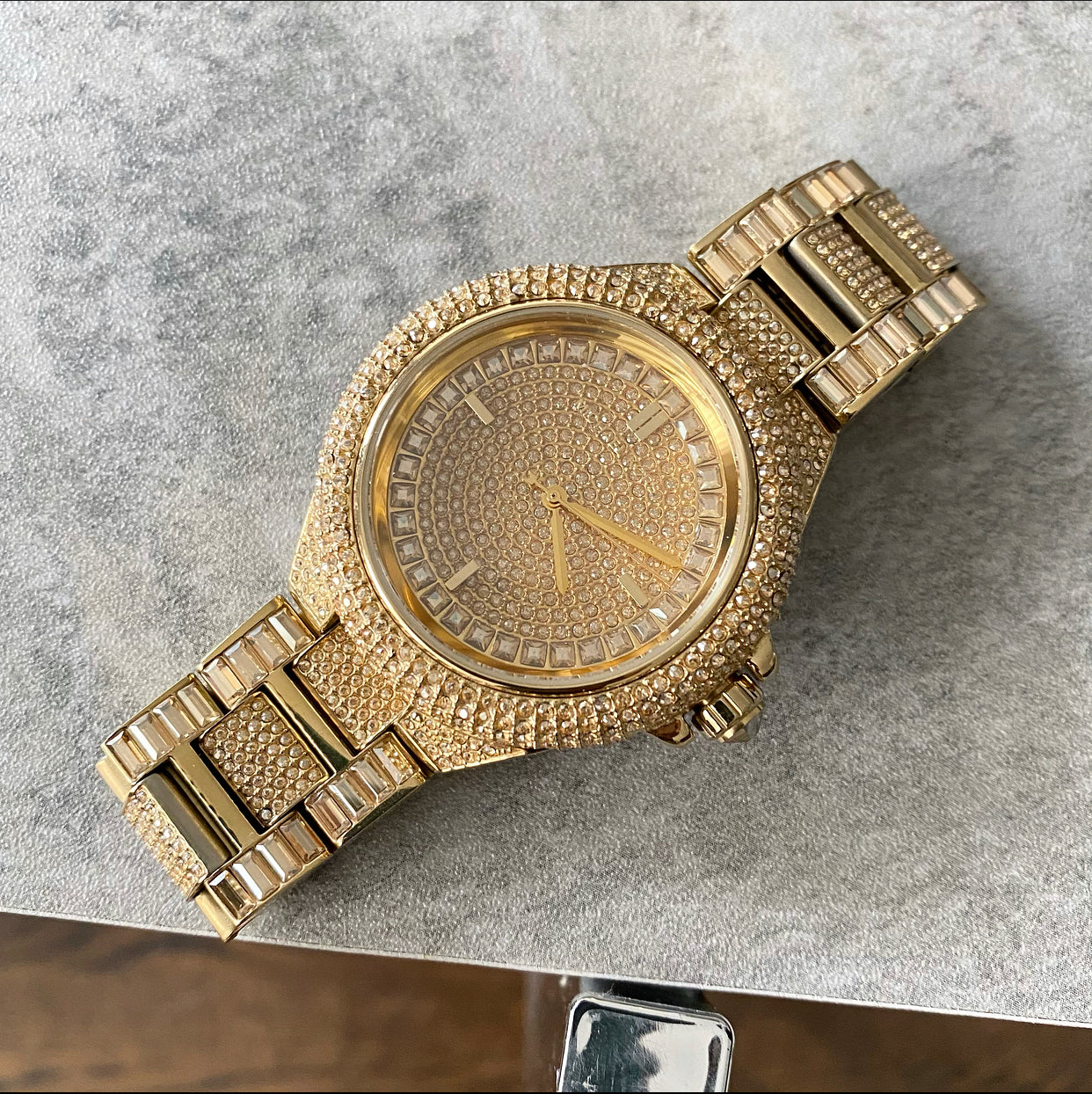 Michael Kors Goldtone Camille Strass 43mm Watch