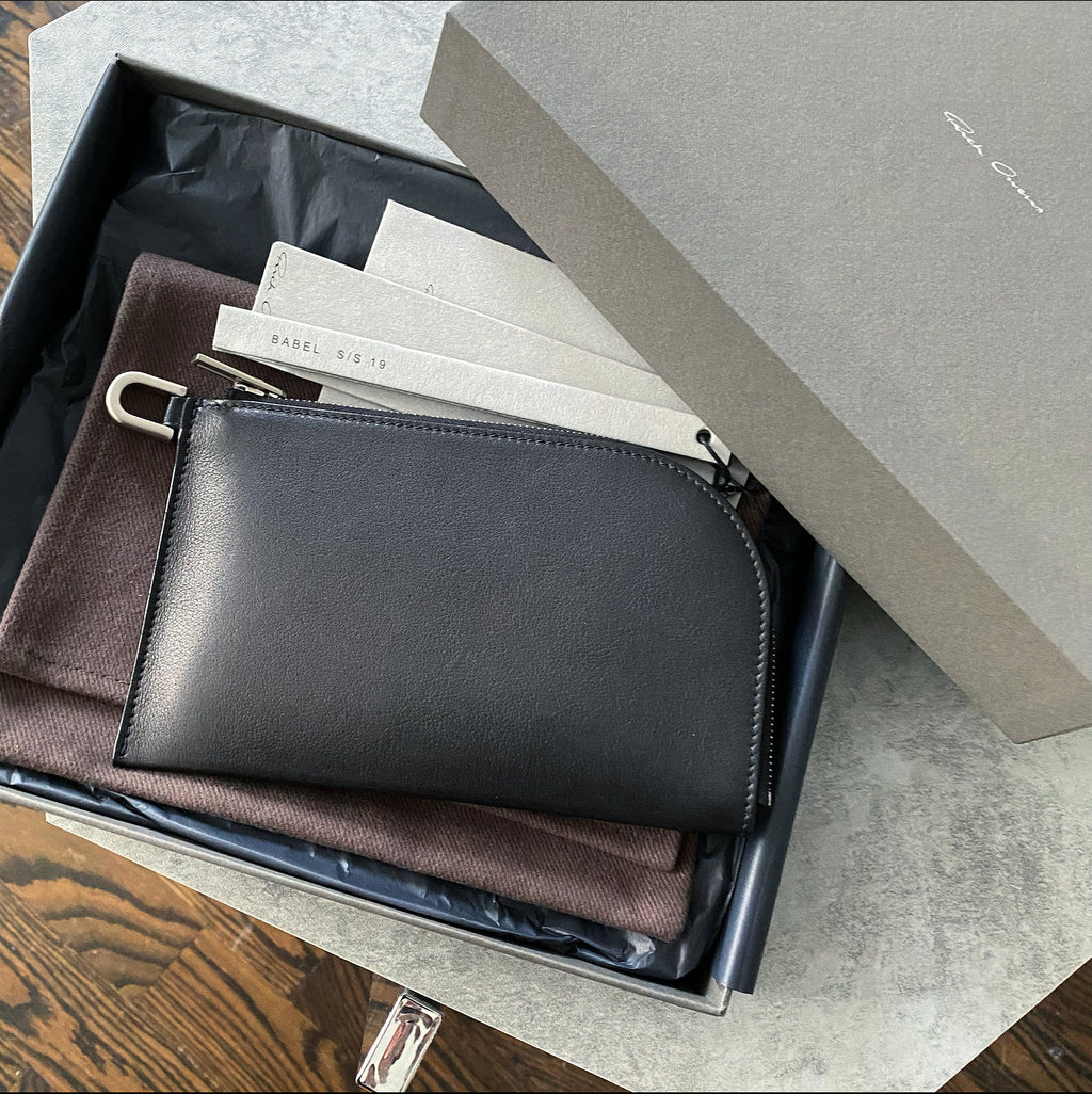 Rick Owens Black Small Wallet / Pouch Babel SS19