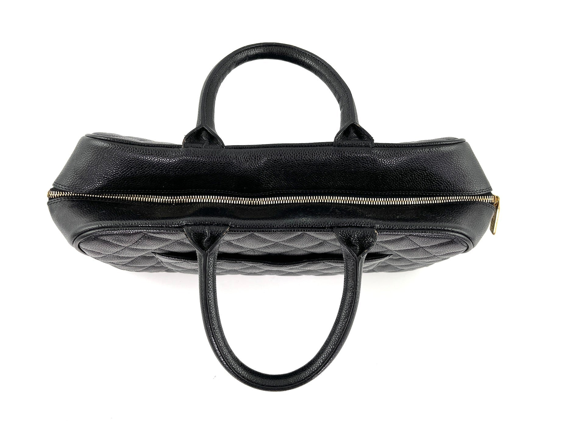 CHANEL Black Timeless Caviar Leather Bowler Bag