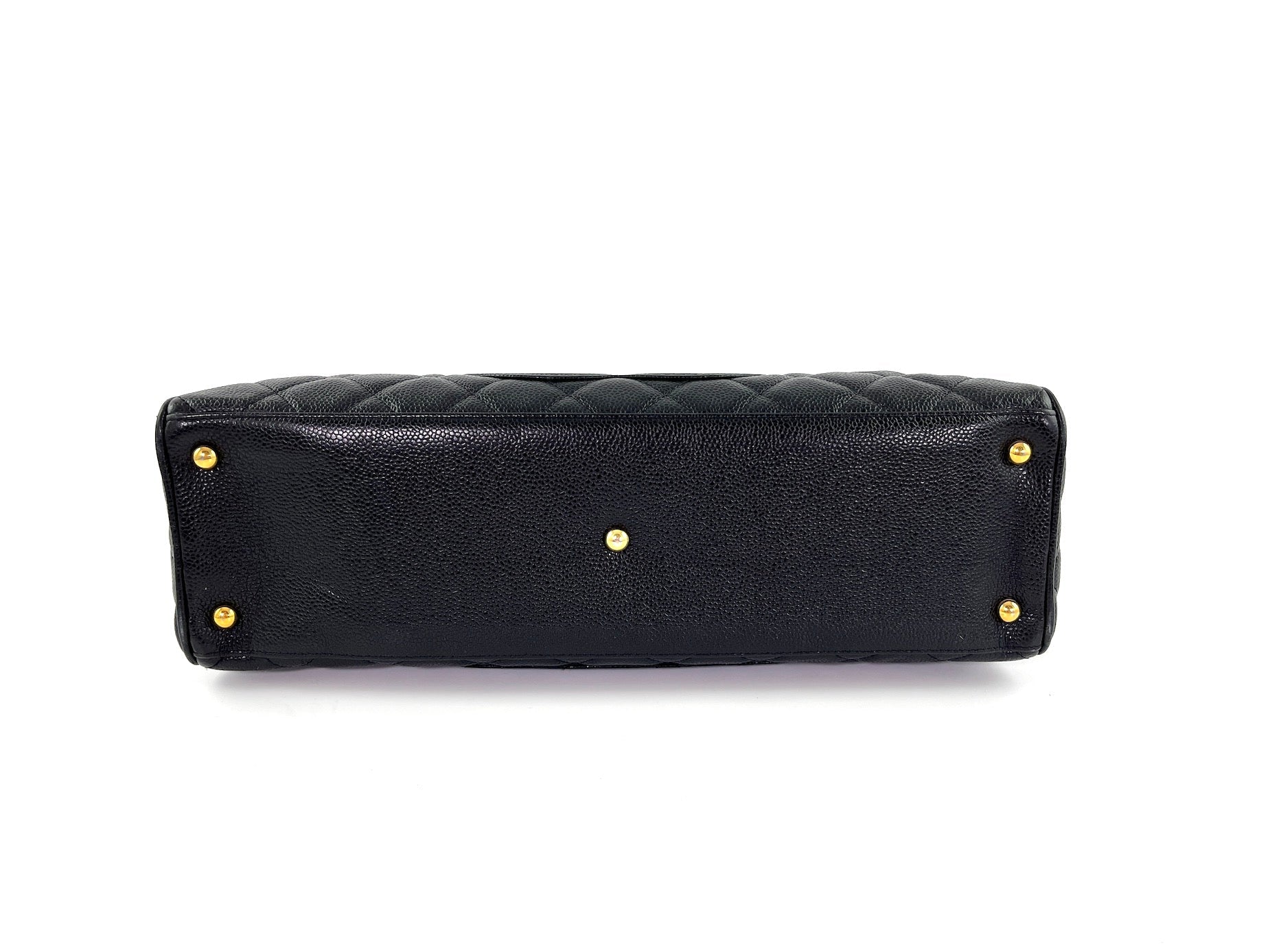 CHANEL Black Timeless Caviar Leather Bowler Bag