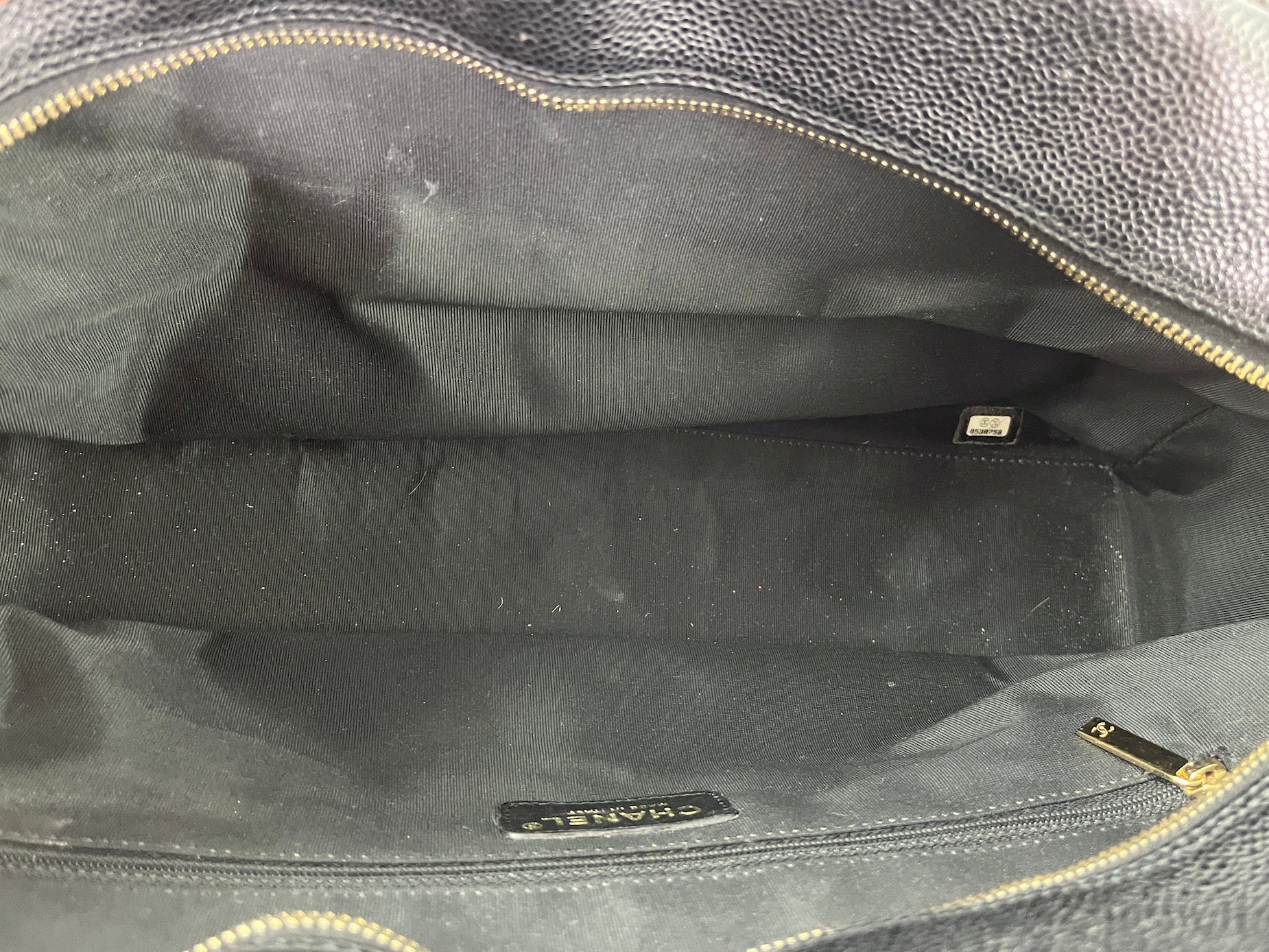 CHANEL Black Timeless Caviar Leather Bowler Bag