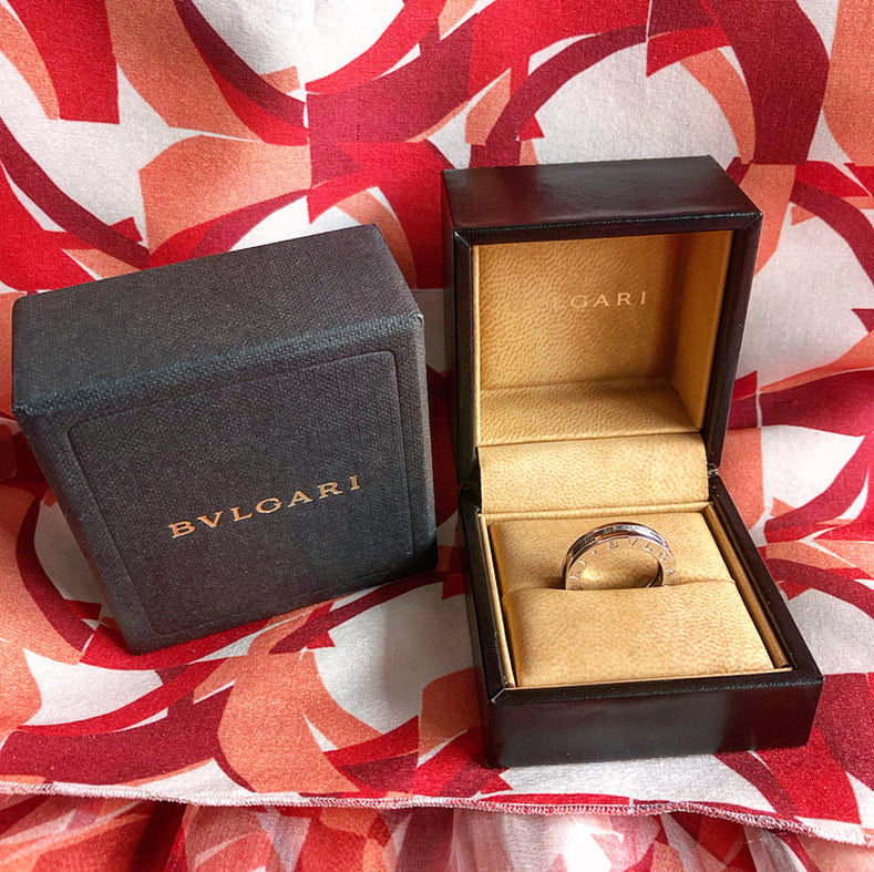 Bulgari B Zero One 18K White Gold Single Band Ring - 51