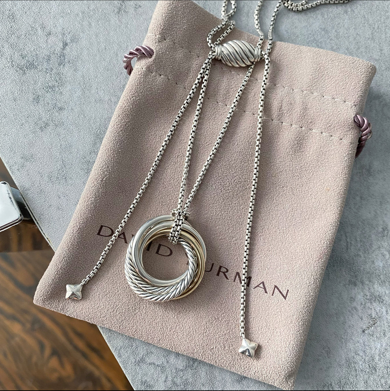 David Yurman Crossover Sterling Pendant Necklace