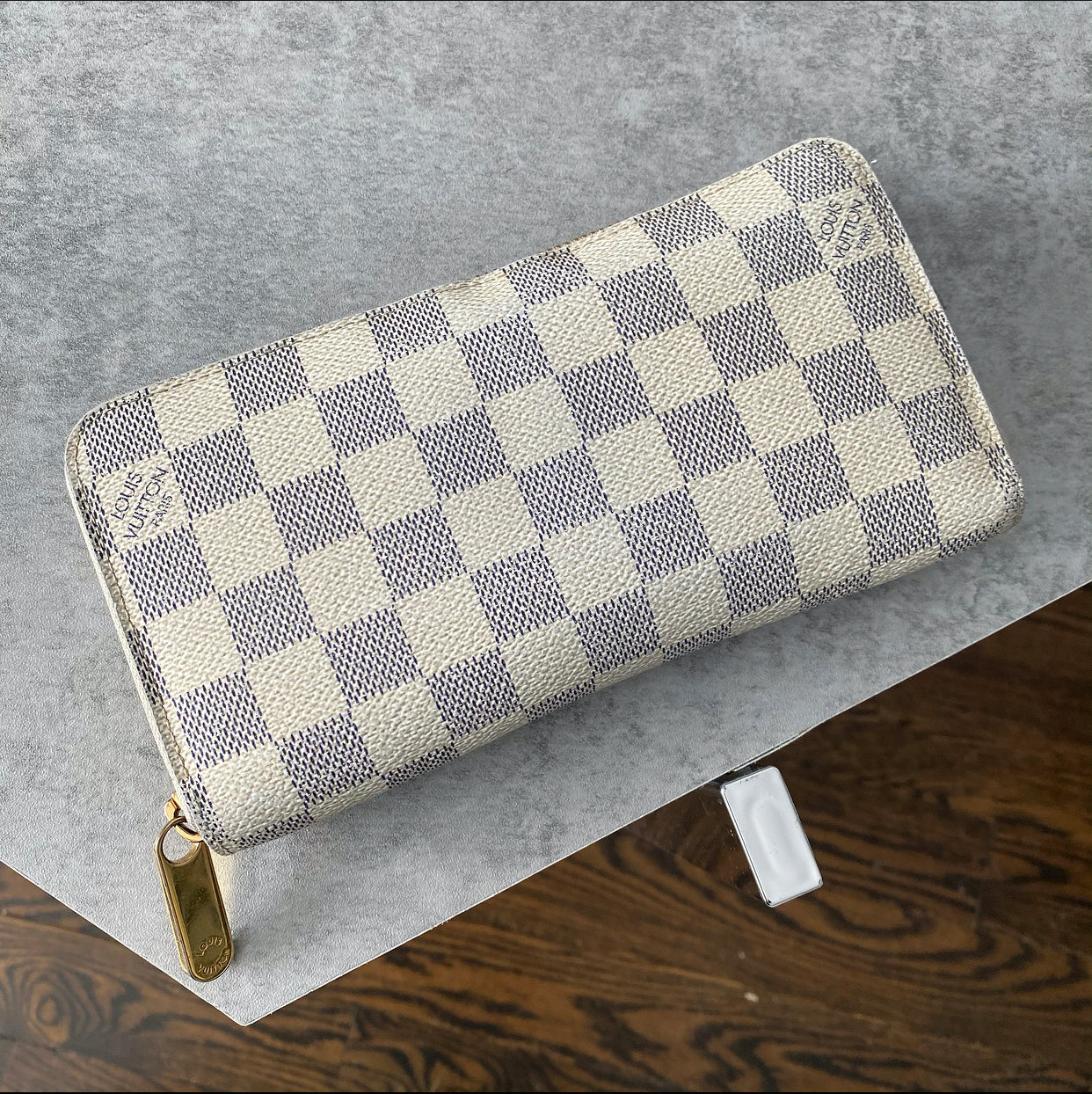 Louis Vuitton Damier Azur Long Zippy Wallet