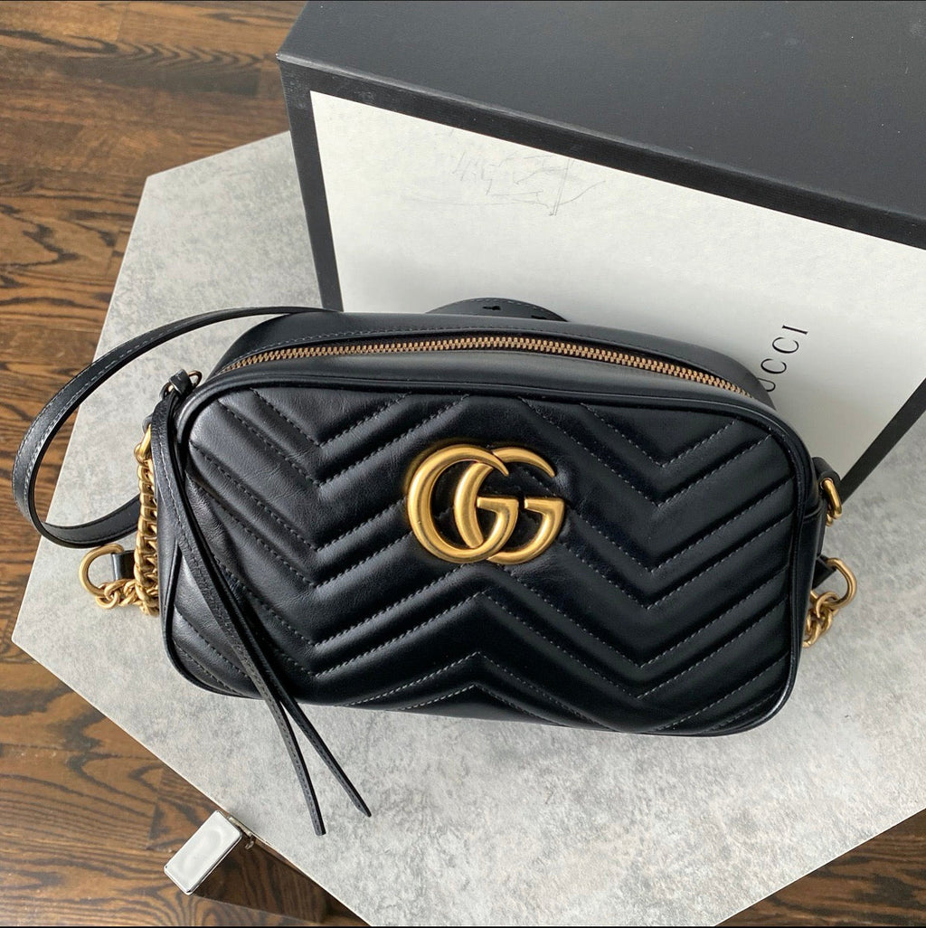 Gucci Marmont Quilted Crossbody Camera Bag