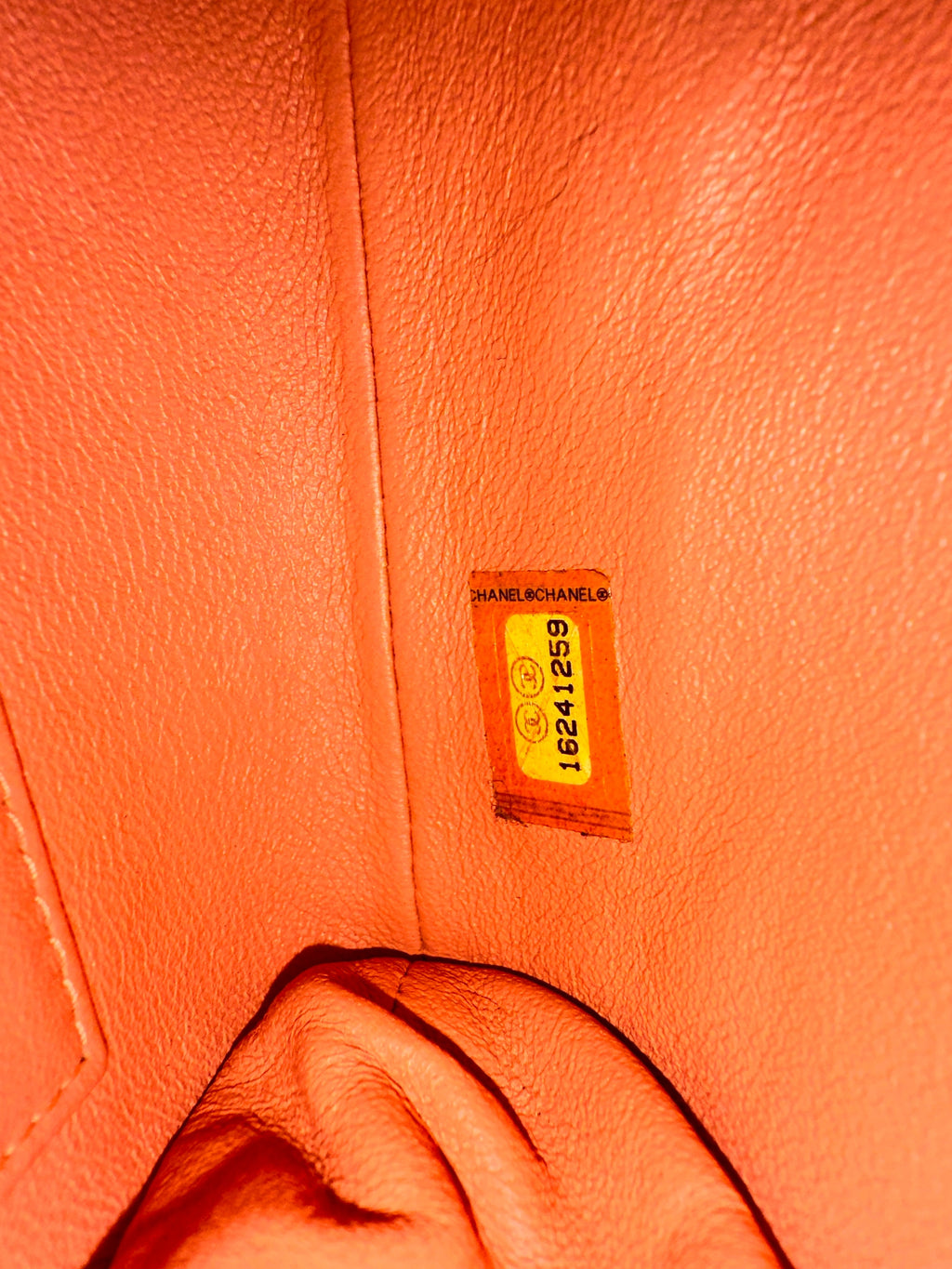 Chanel Peach Quilted Leather Timeless Chain Clutch Flap Bag