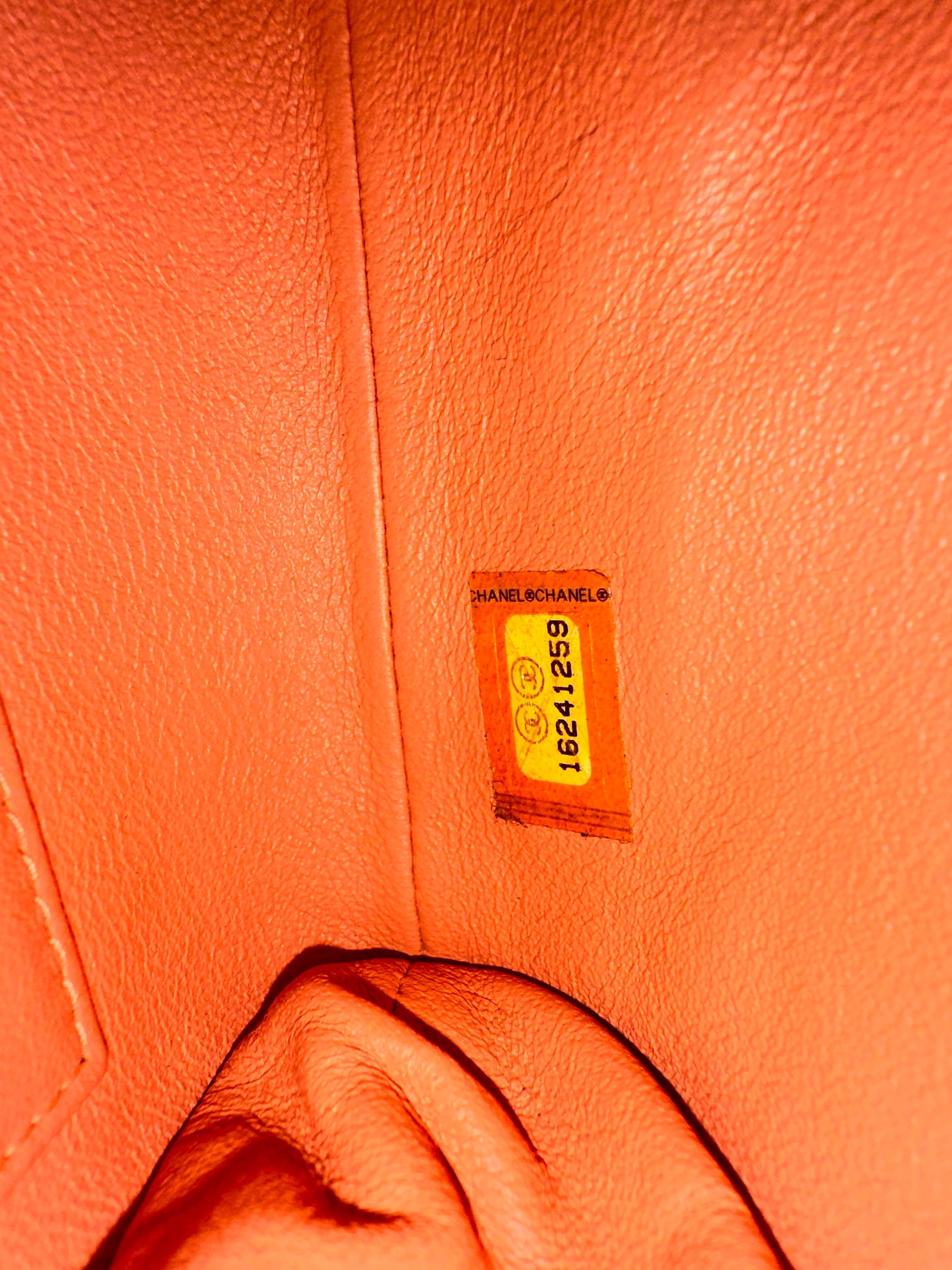 Chanel Peach Quilted Leather Timeless Chain Clutch Flap Bag