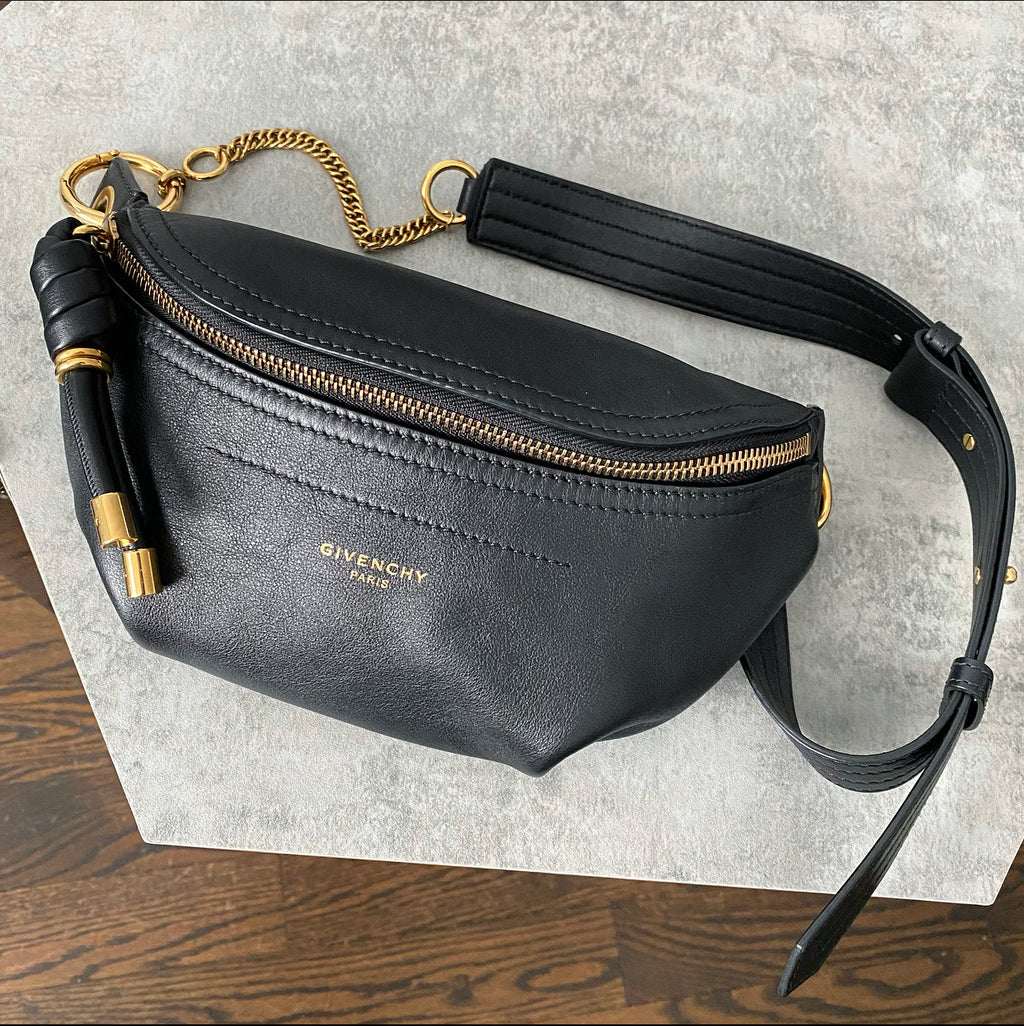 Givenchy Whip Mini Black Leather Belt Bag