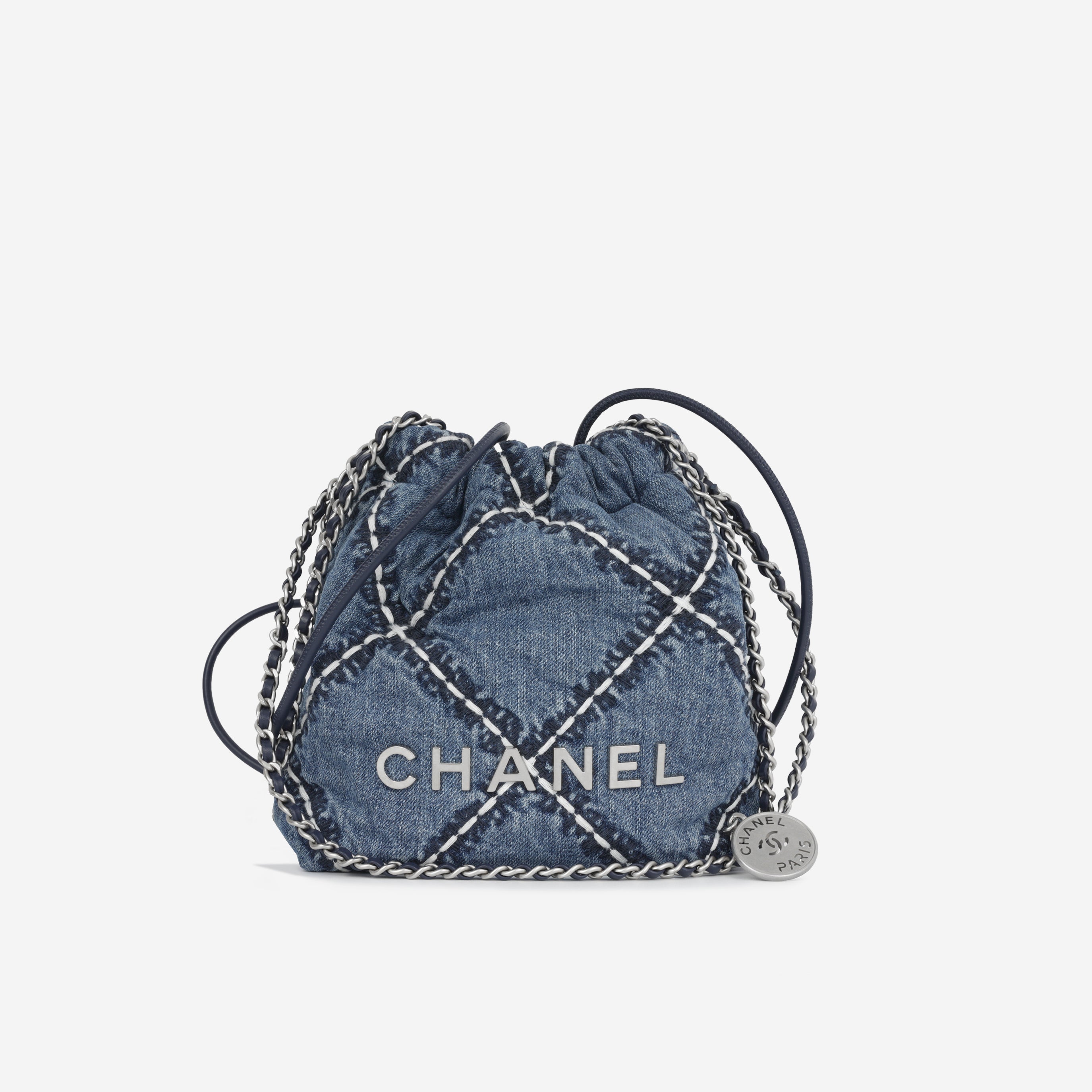Chanel 22 Mini Handbag - Blue Denim