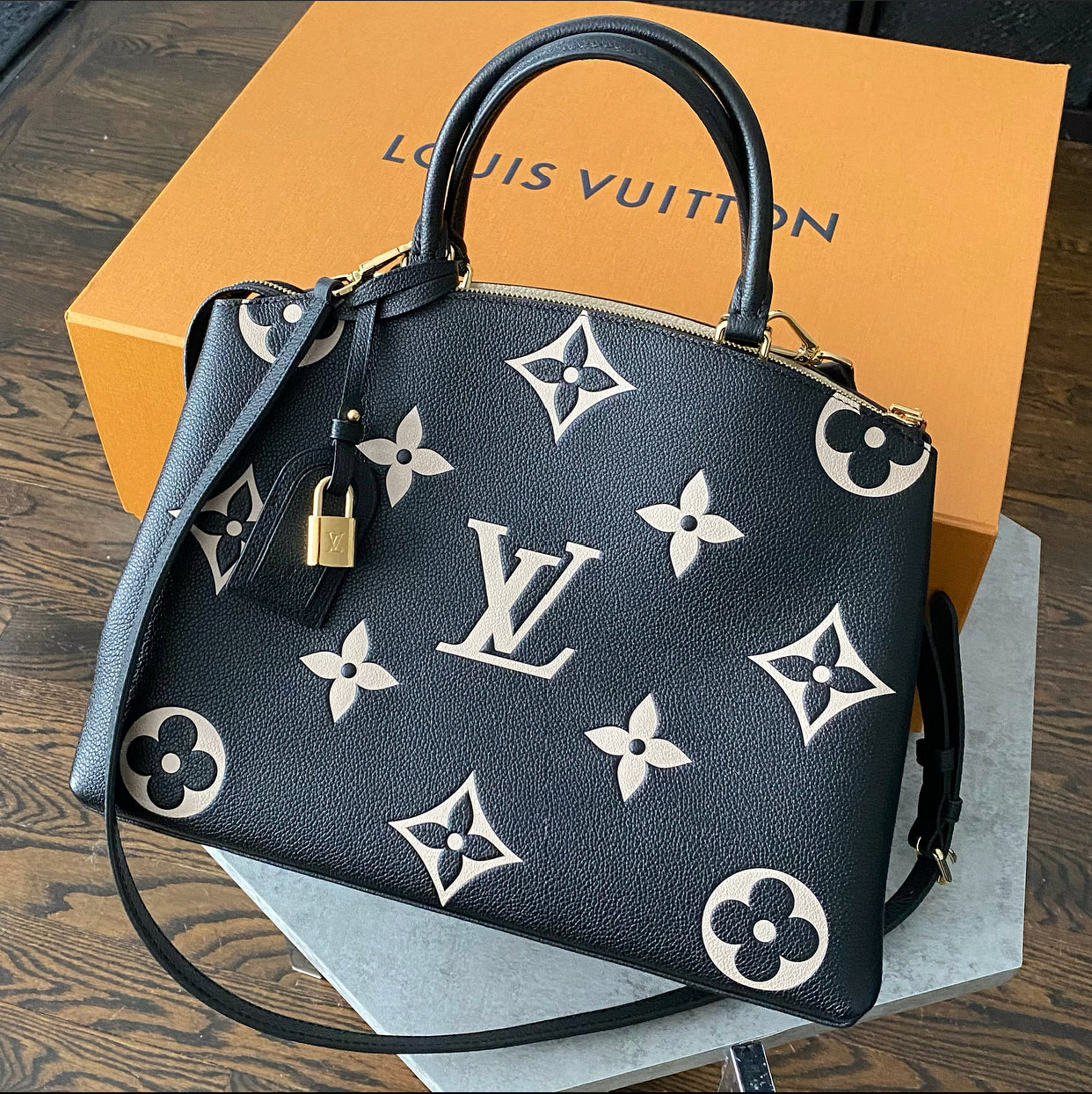 Louis Vuitton Grand Palais Bicolor Monogram Empreinte Bag