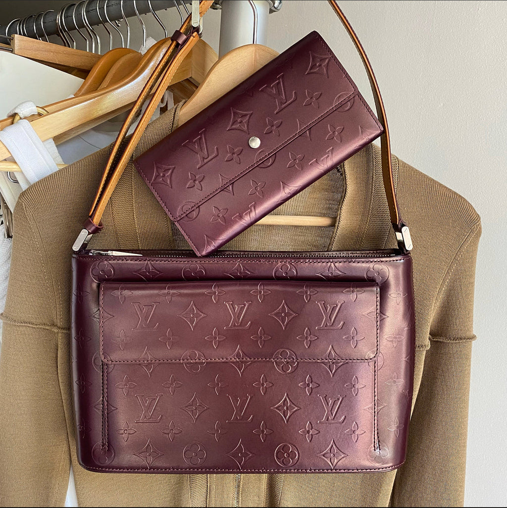 Louis Vuitton Monogram Mat Burgundy Allston Bag