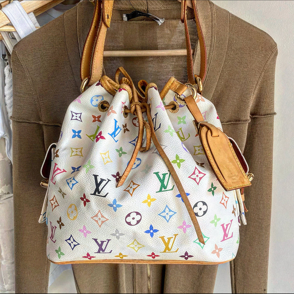 Louis Vuitton Multicolore White Murakami Petit Noe Bucket Bag