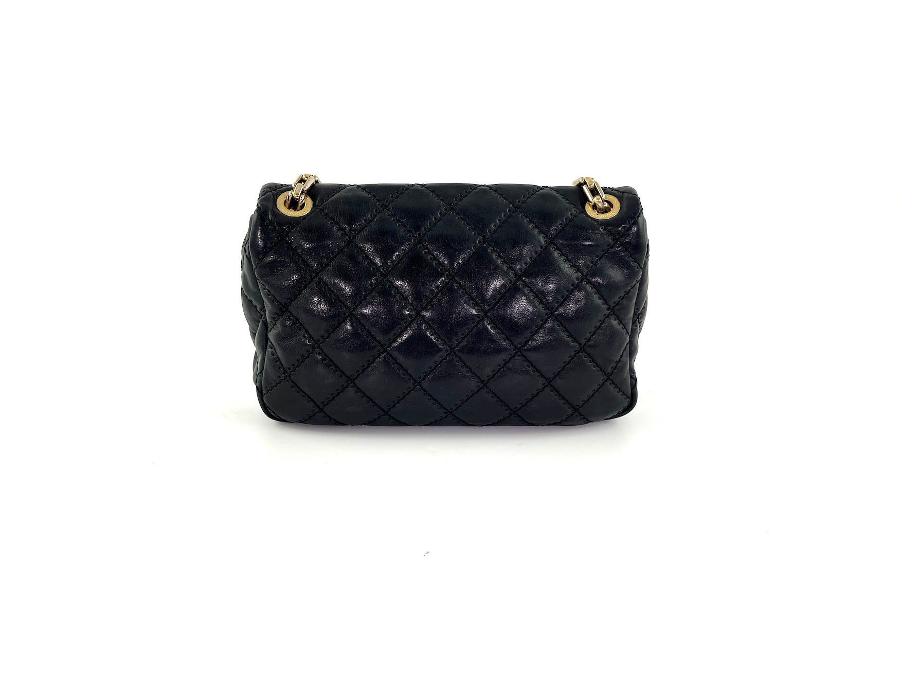 CHANEL Black Classic Ultimate Stitch Retro Chain Flap Bag