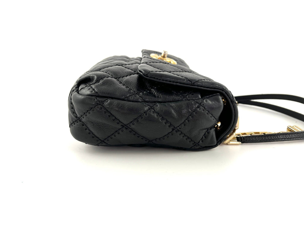 CHANEL Black Classic Ultimate Stitch Retro Chain Flap Bag