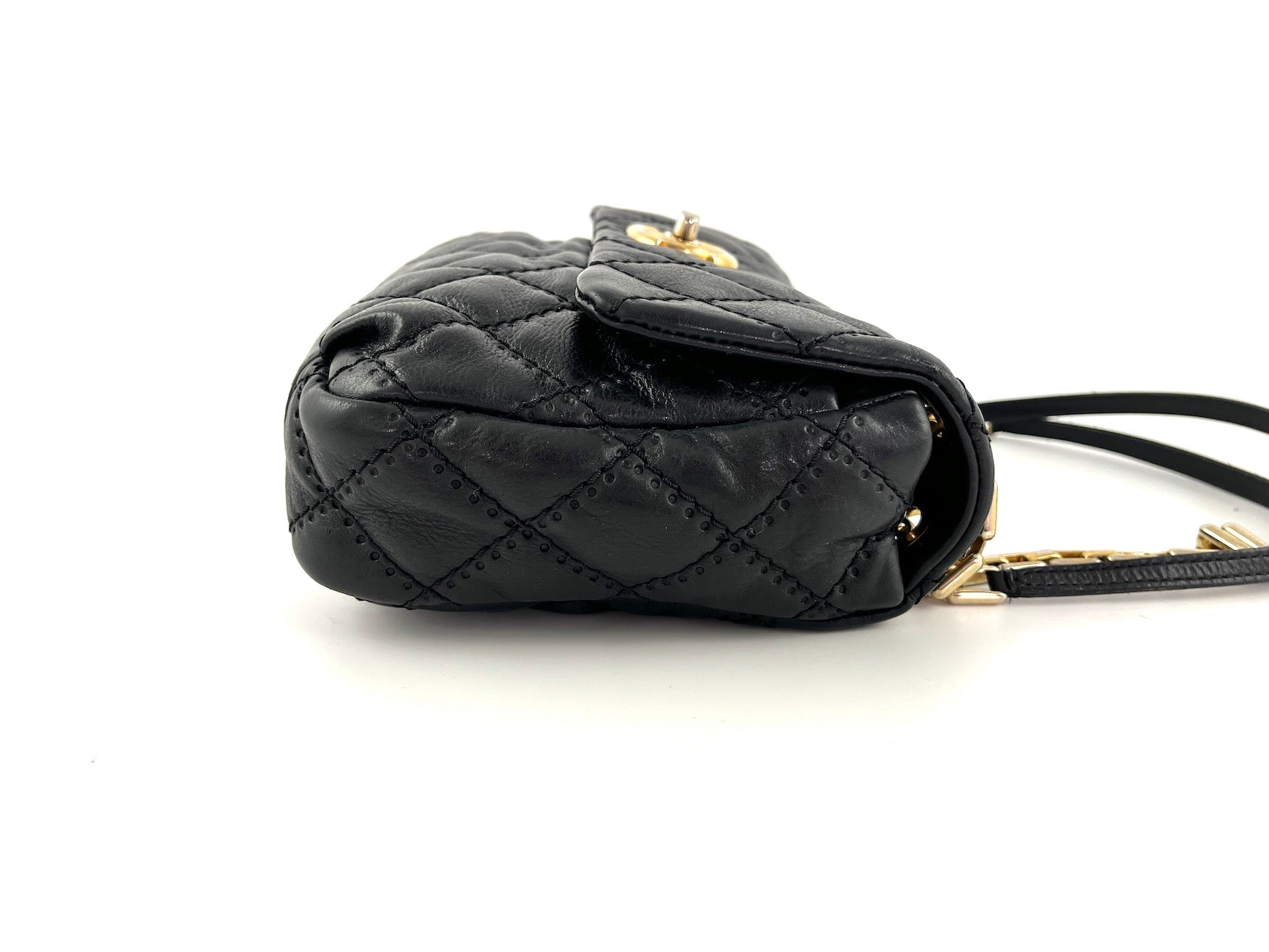 CHANEL Black Classic Ultimate Stitch Retro Chain Flap Bag