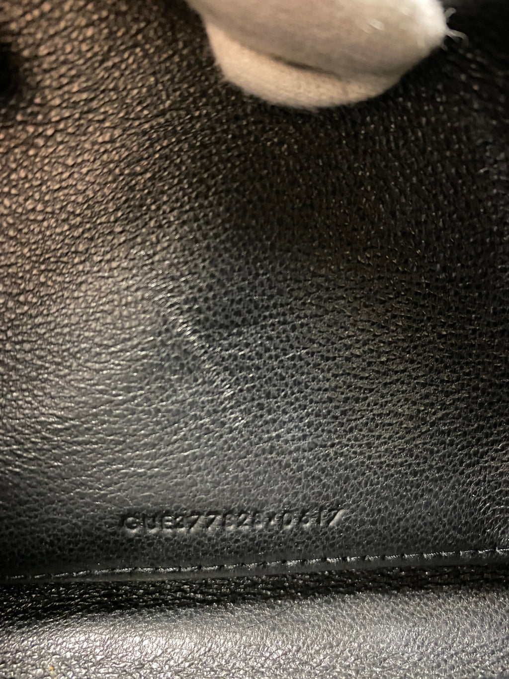 Saint Laurent All Black Chevron Envelope Chain Wallet