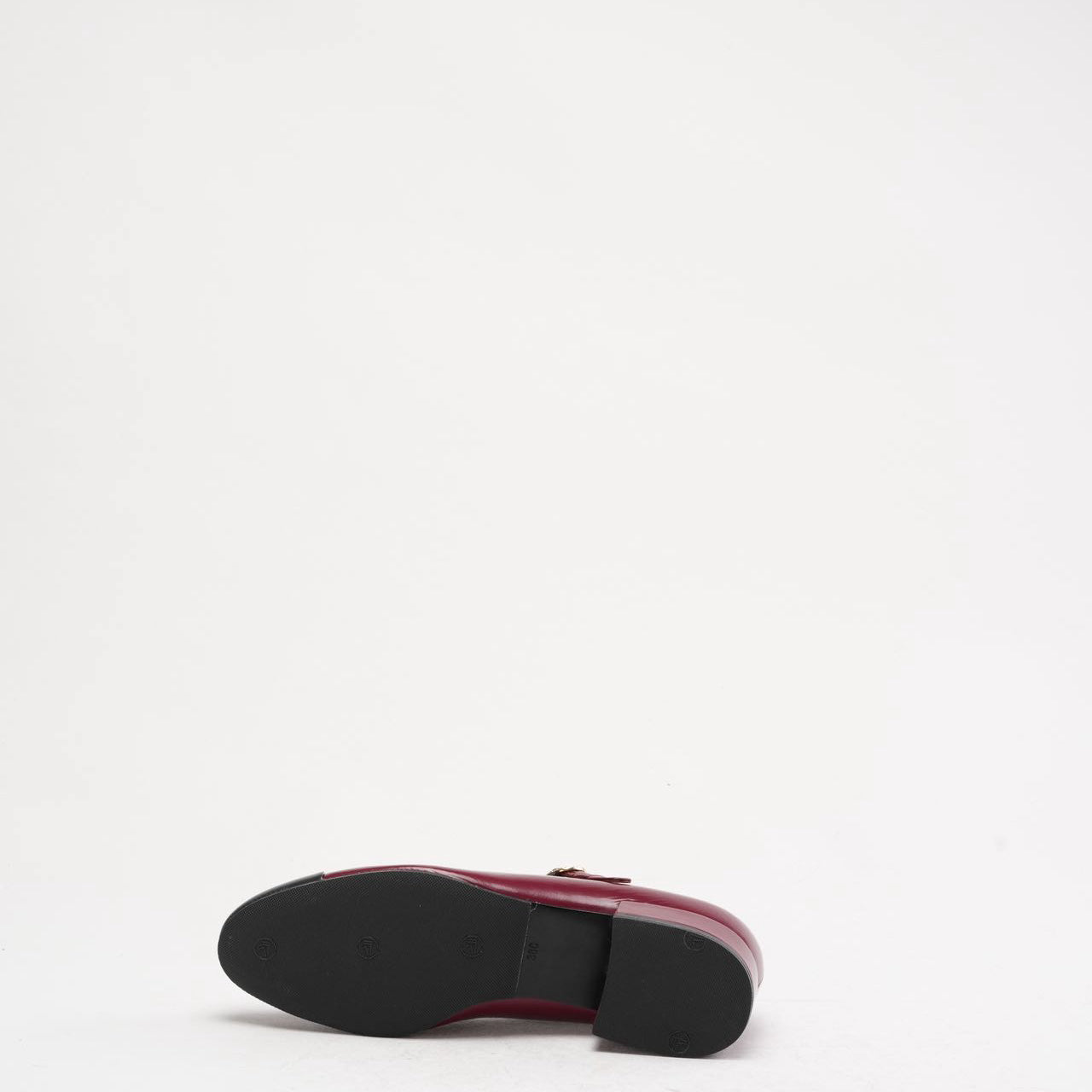 Chanel Black Red Burgundy Mary Jane Pumps 38C