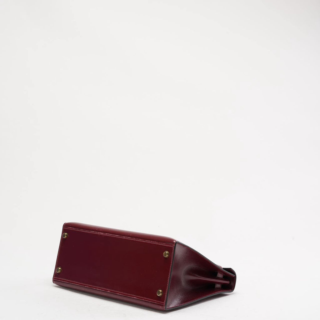 Hermès Kelly 28 cm Sellier Rouge H 55 Bordeaux Rare Vintage Bag