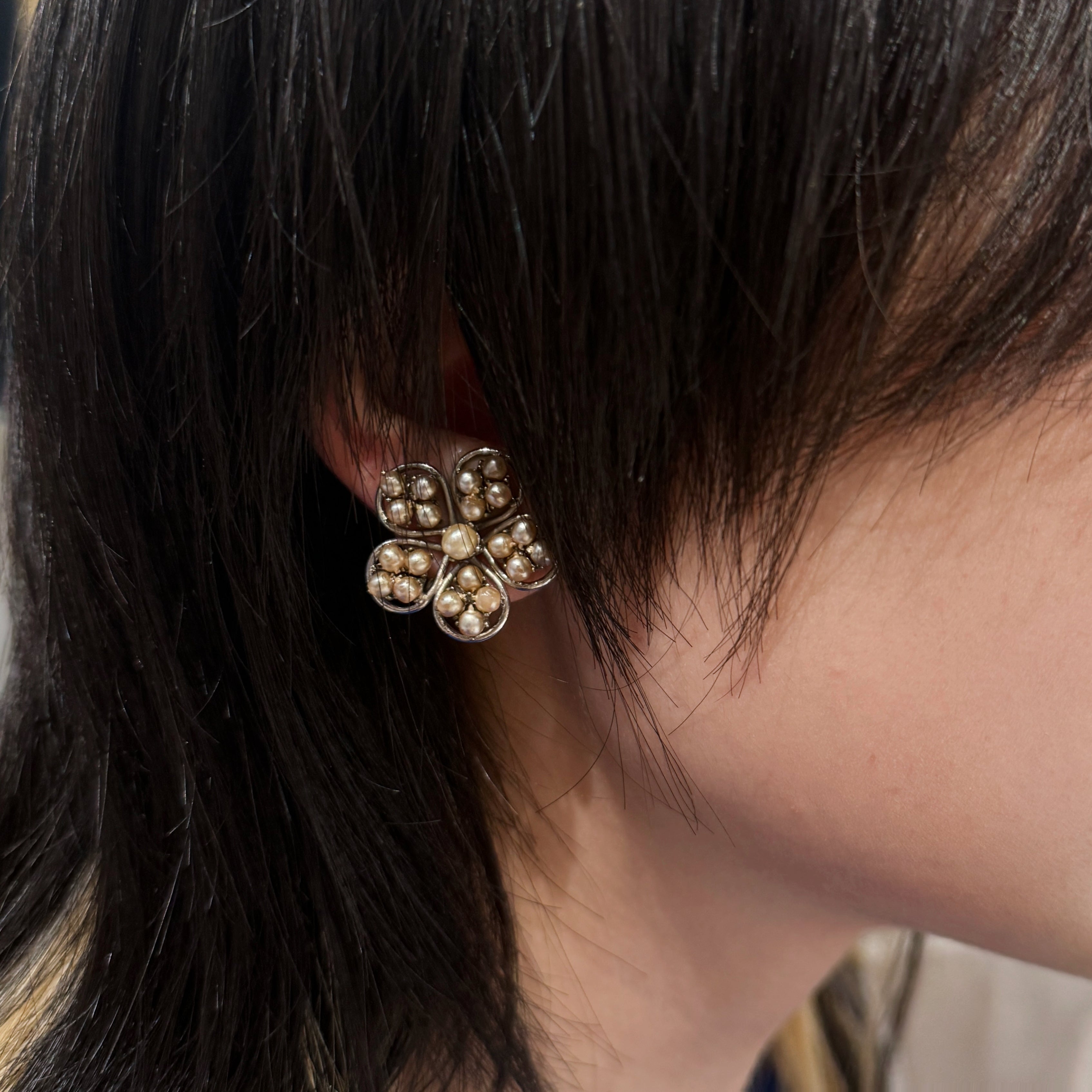 Chanel Vintage Pearl Earrings