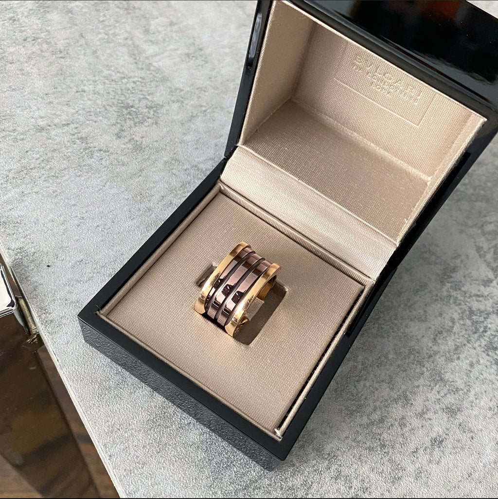 Bulgari B Zero 1 Rose Gold and Bronze Ring - 51 / USA 5.75