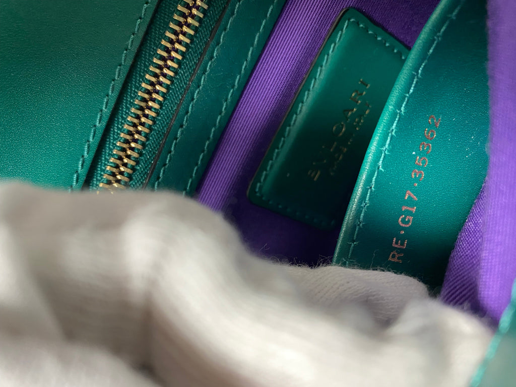 Bulgari Serpenti Forever Green Enamel Snake Bag