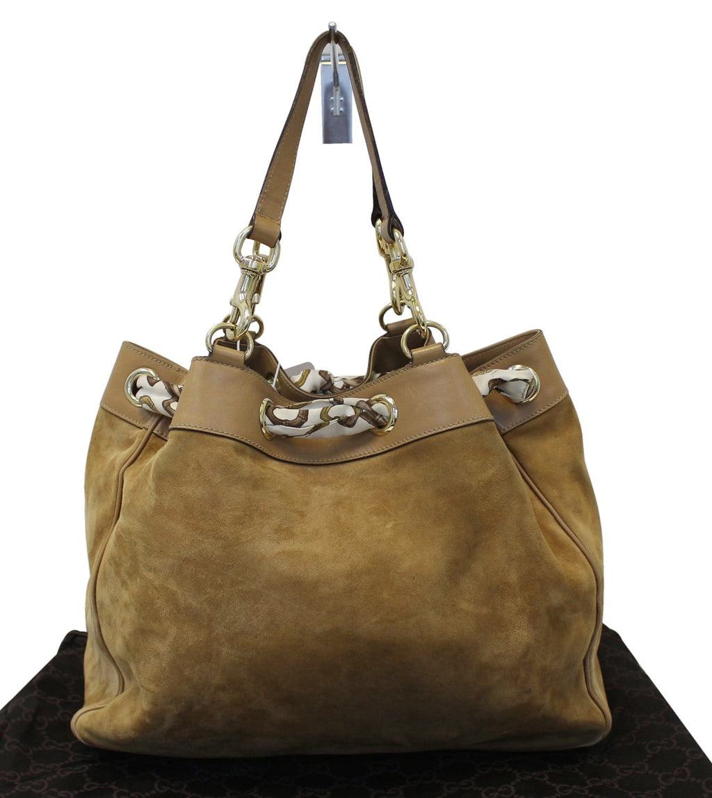 GUCCI Limited Edition White/Brown Embroidered Canvas Positano Bag - Final Call