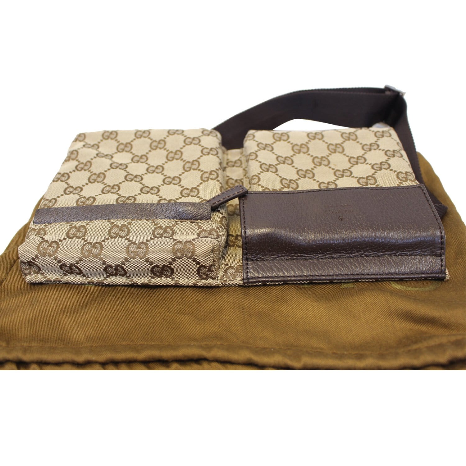 GUCCI Monogram Waist Bum Bag 28566 Brown