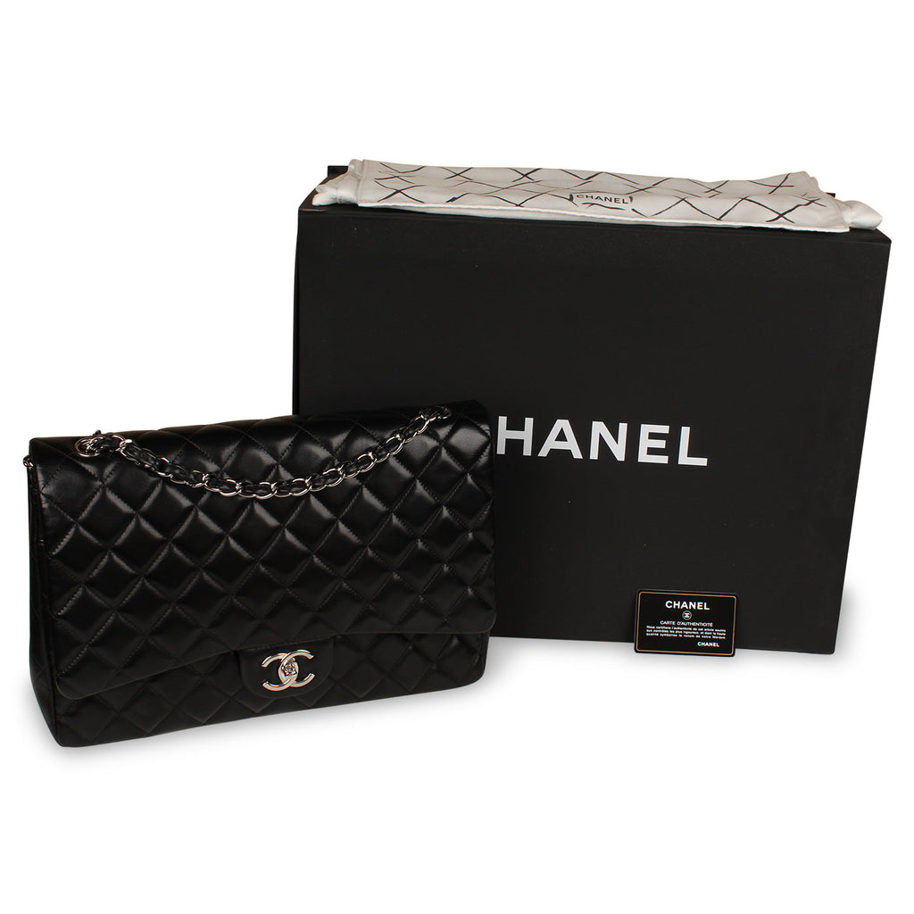 Chanel Classic Flap Bag - Black Maxi