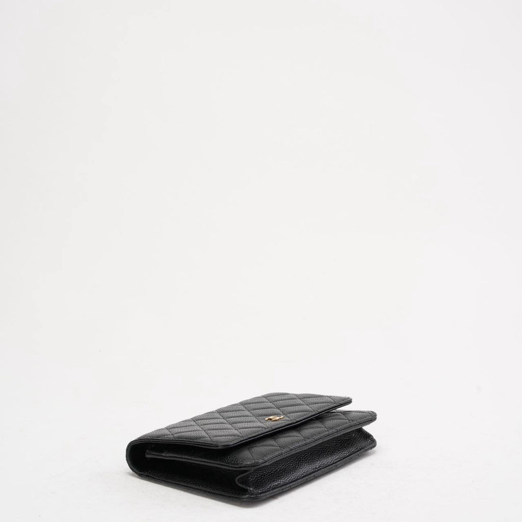 Chanel Black Classic Wallet on Chain (WOC) Caviar 2014