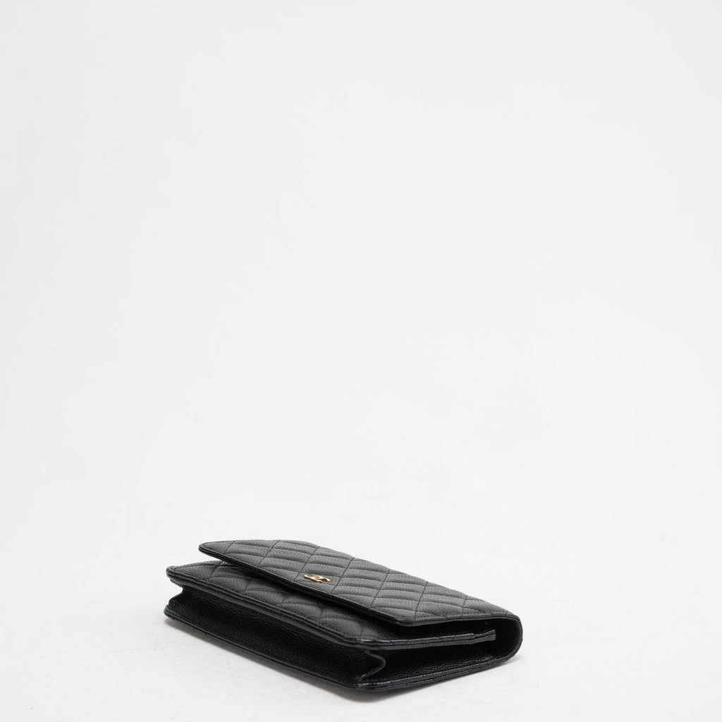 Chanel Black Classic Wallet on Chain (WOC) Caviar 2014