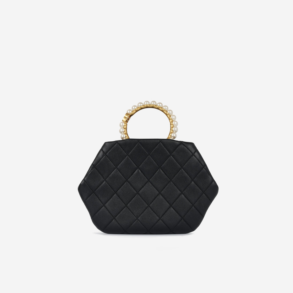Chanel Pearl Crown Wristlet Clutch