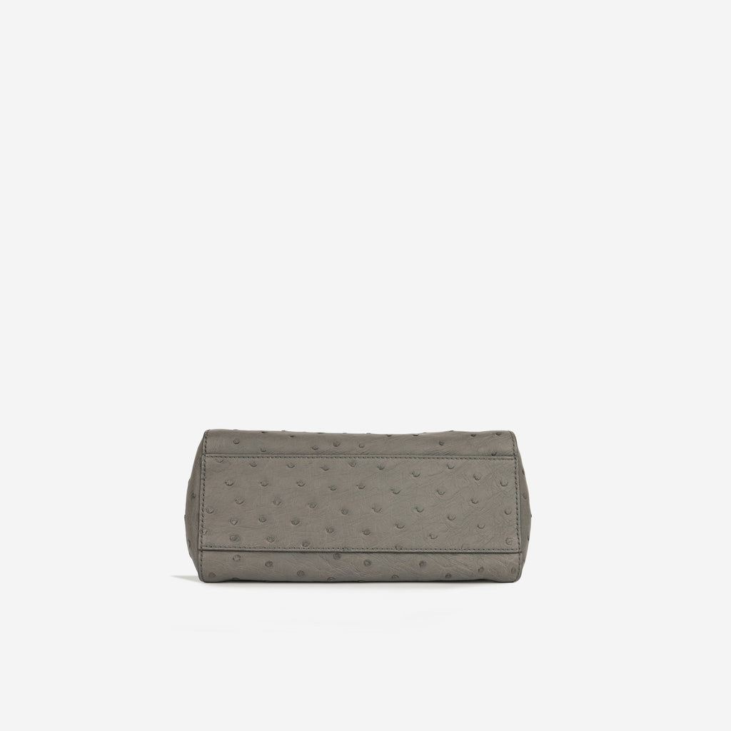 Fendi Mini Peekaboo - Grey Ostrich