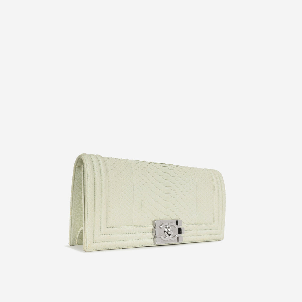 Chanel Boy Clutch - Ice Green