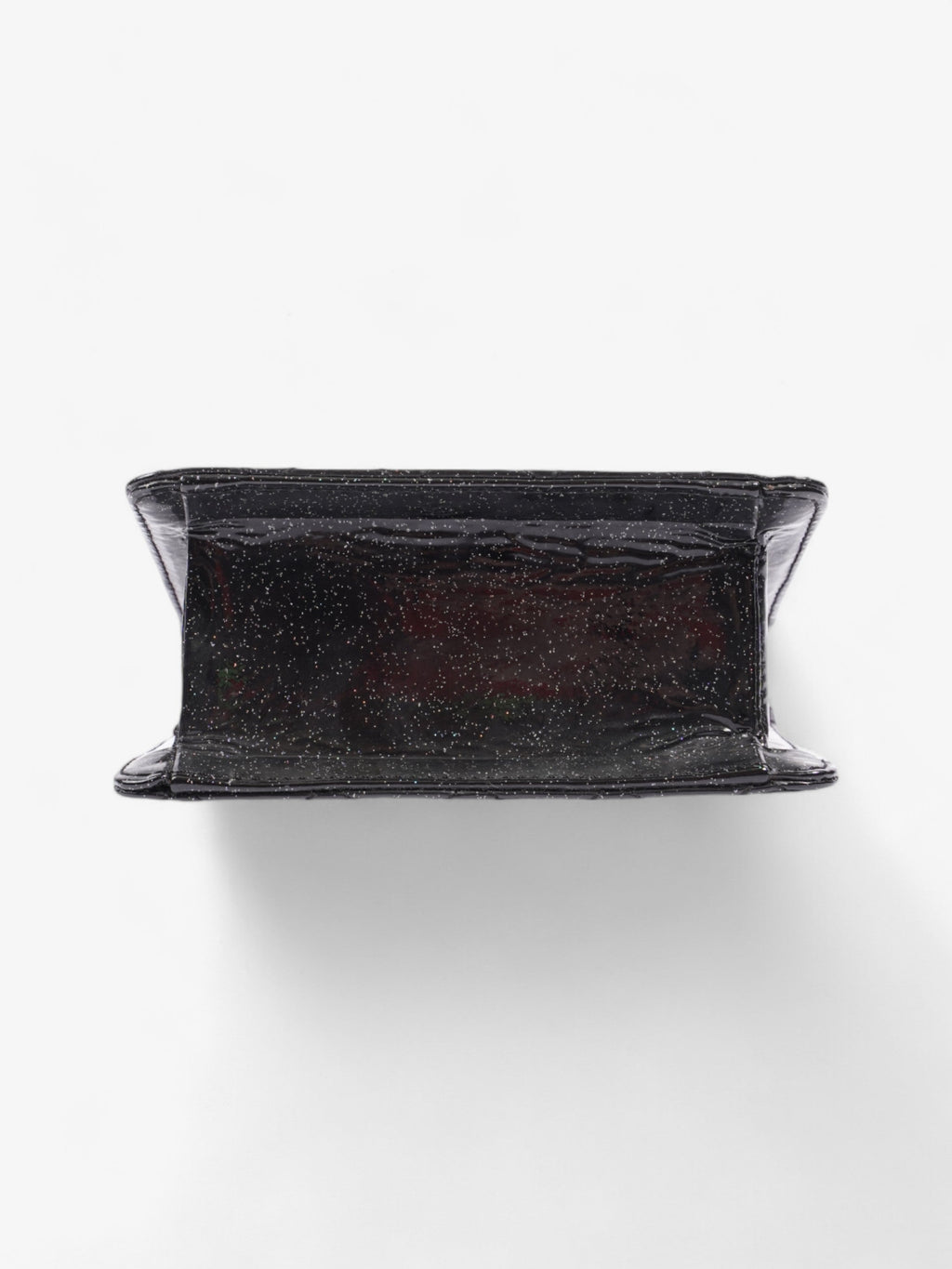 Chanel 2.55 Black Glitter Patent Leather Mini