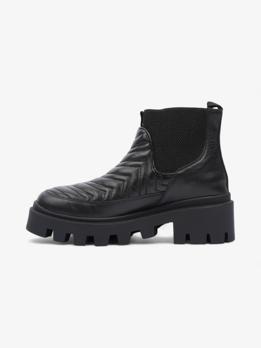 Gucci Matalasse Chelsea Boots 50 Black Leather EU 40.5 UK 7.5