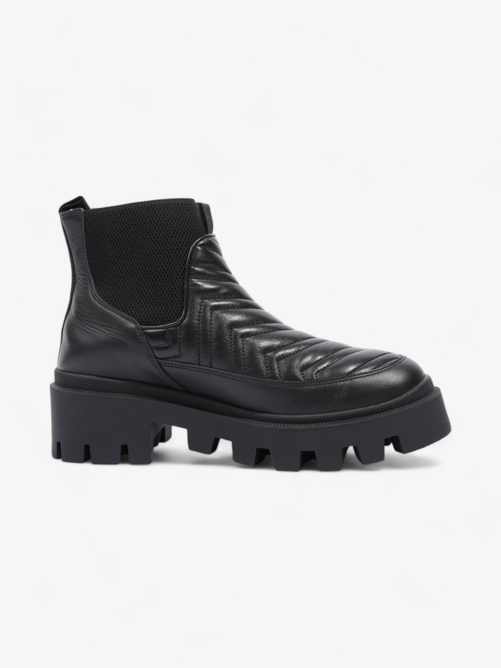 Gucci Matalasse Chelsea Boots 50 Black Leather EU 40.5 UK 7.5