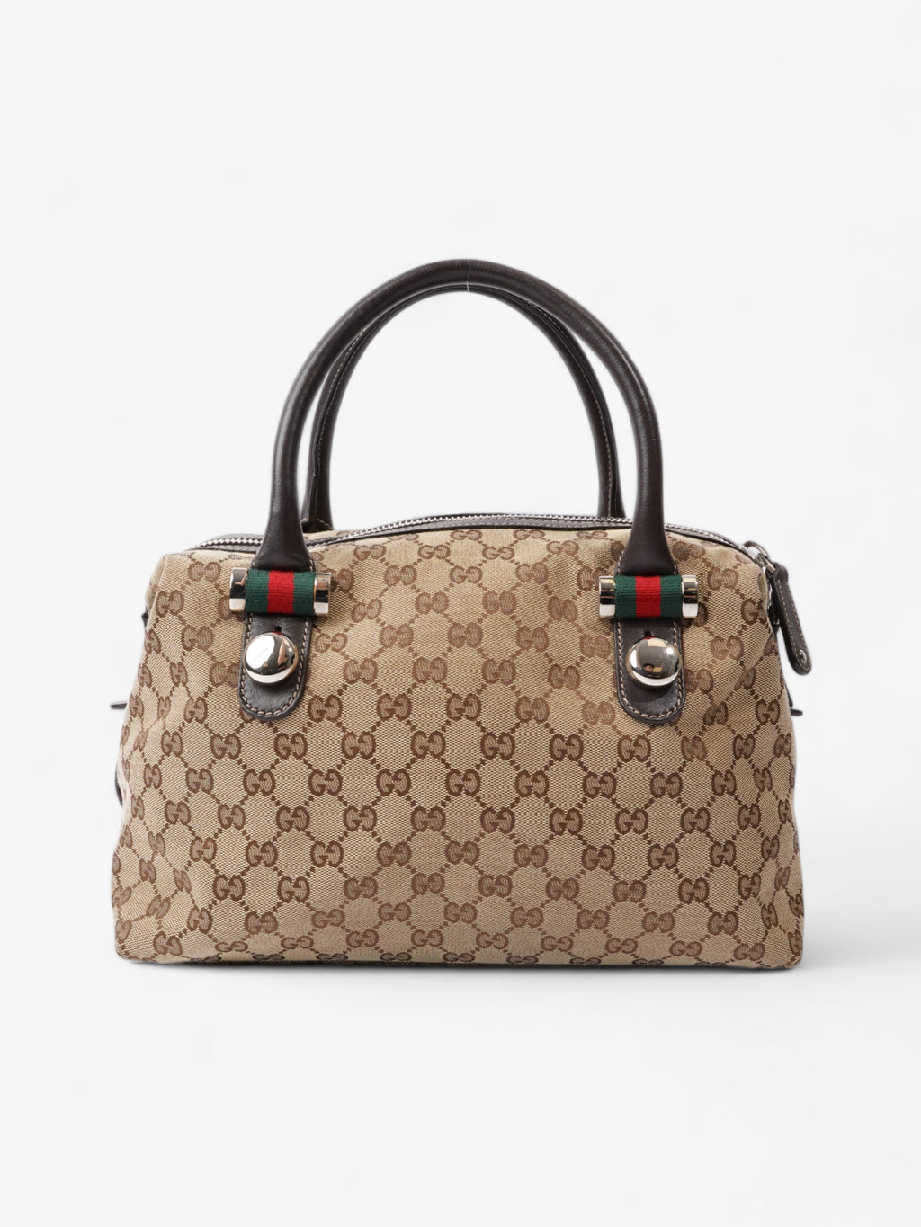 Gucci Match ball Boston Beige And Ebony GG Supreme Canvas