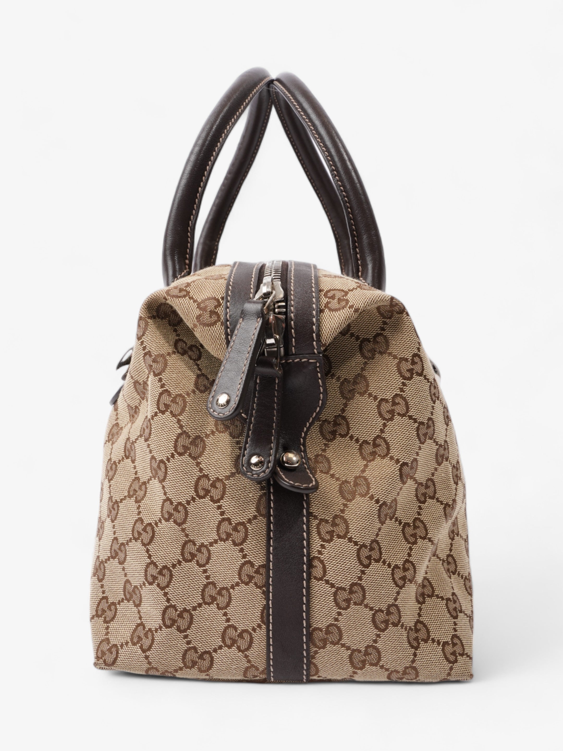 Gucci Match ball Boston Beige And Ebony GG Supreme Canvas