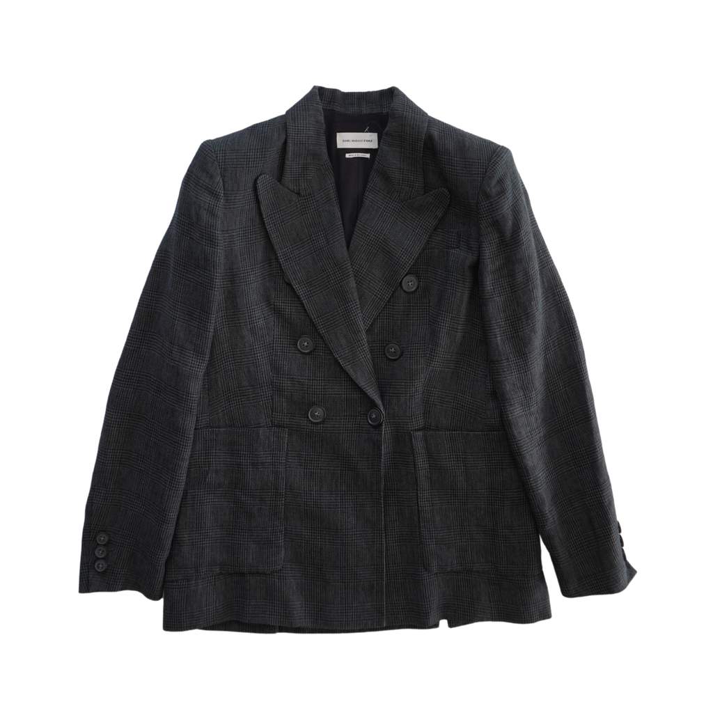Isabel Marant Etoile 'Prince of Wales' Linen Blazer - Women's 36