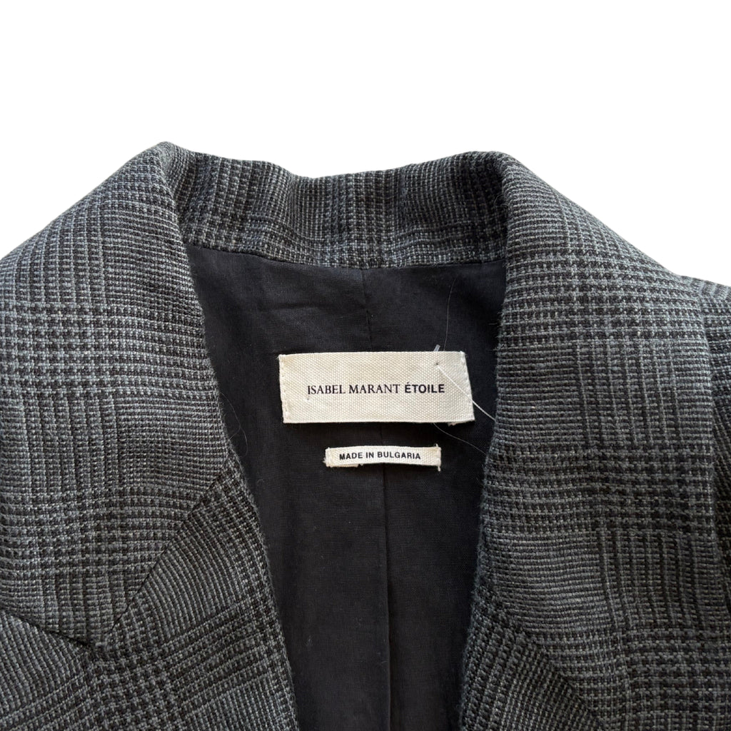 Isabel Marant Etoile 'Prince of Wales' Linen Blazer - Women's 36